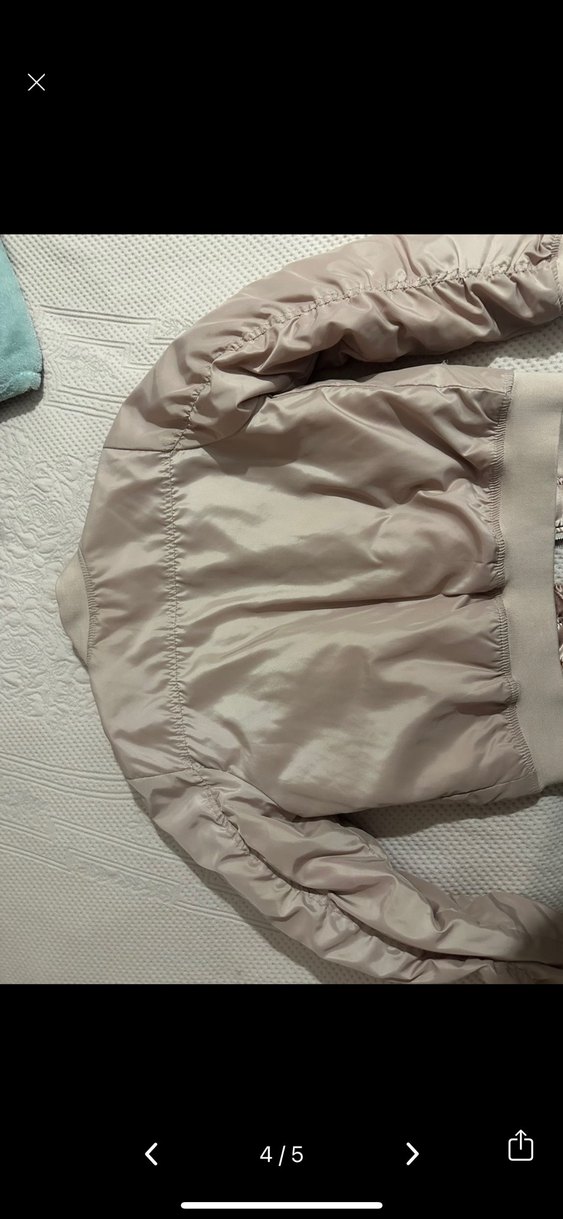 Bej Kadın Fermuarlı Street Wear Ceket - Görsel 4