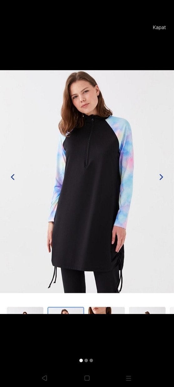 Uzun Kesim Siyah Batik Desenli Kadın Haşema - Görsel 2