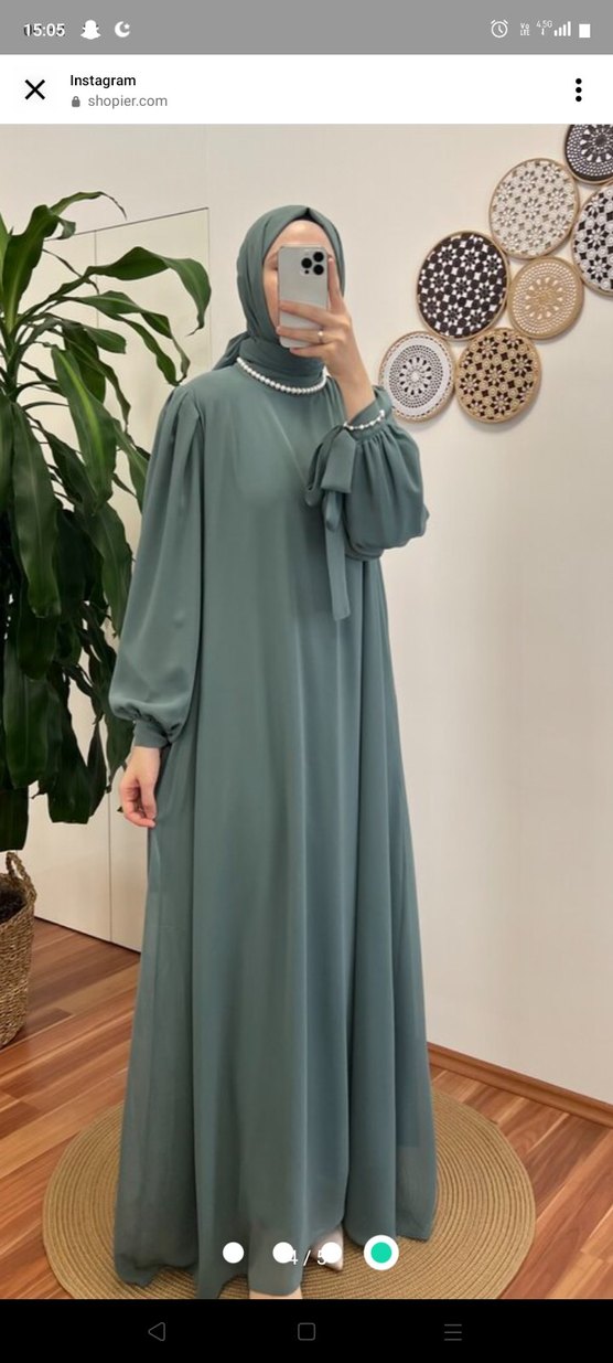 Firuz
Tesettür Uzun Elbise Kemerli - Görsel 3