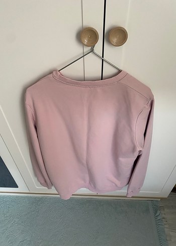38 Beden pembe Renk Pembe Oversize Kadın Sweatshirt