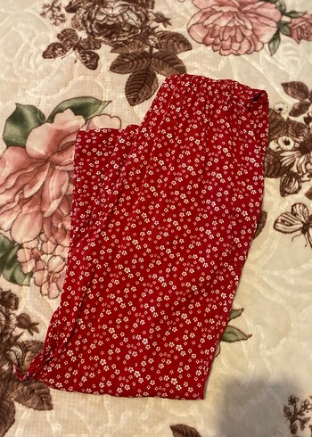 Kadın Kırmızı Çiçekli Uzun Tulum - Görsel 3