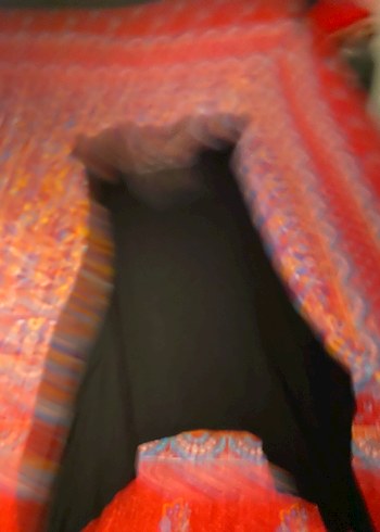 Nakışlı V Yaka Uzun Bohem Elbise - Görsel 2