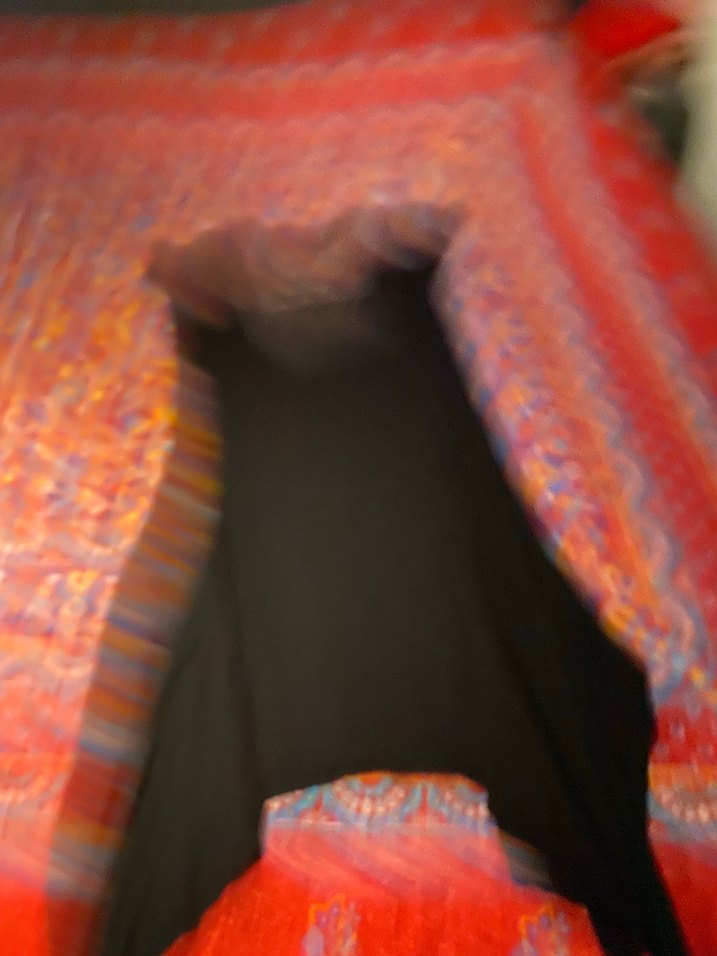 Nakışlı V Yaka Uzun Bohem Elbise - Görsel 2