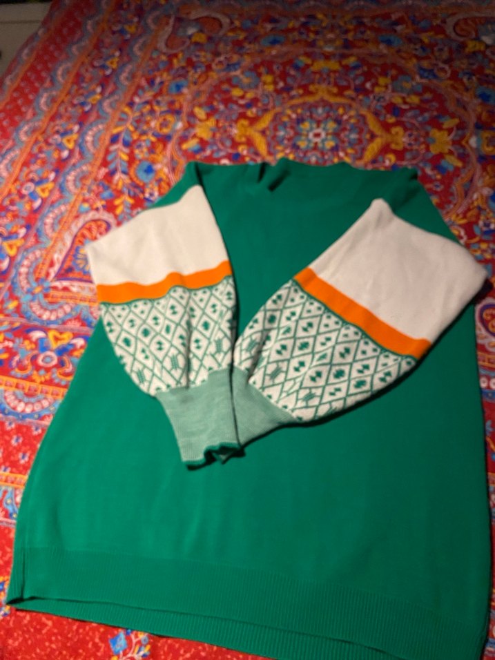 Renkli Bohem Örgü Kadın Kazak - Görsel 3