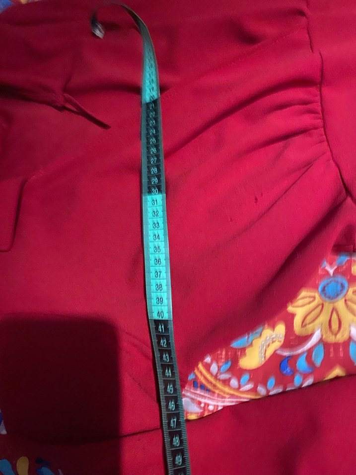 Kırmızı Bohem Uzun Kollu elbise - Görsel 4