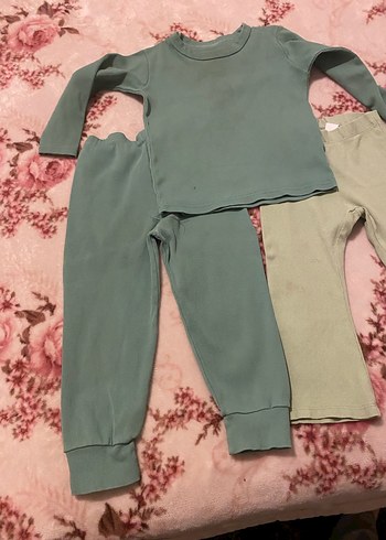 Bej Örgü çocuk Rahat Pantolon 2 3 yaşa uygundur - Görsel 2