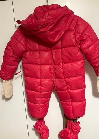 Kız Bebek Kırmızı Mont Tulum - Görsel 5