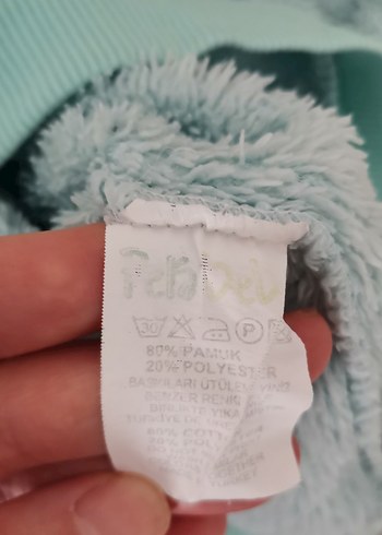 Mavi Peluş Kedi Desenli Ev Kıyafeti - Görsel 2