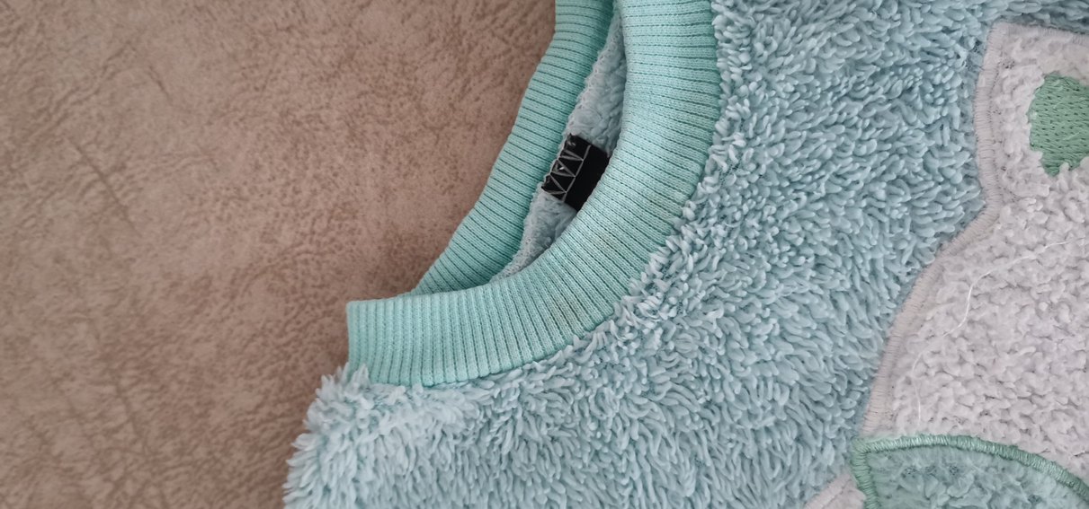 Mavi Peluş Kedi Desenli Ev Kıyafeti - Görsel 3