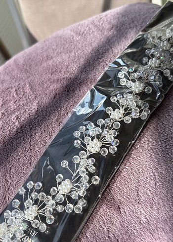 Payetli Gri Kadın Saç Aksesuarı - Görsel 2