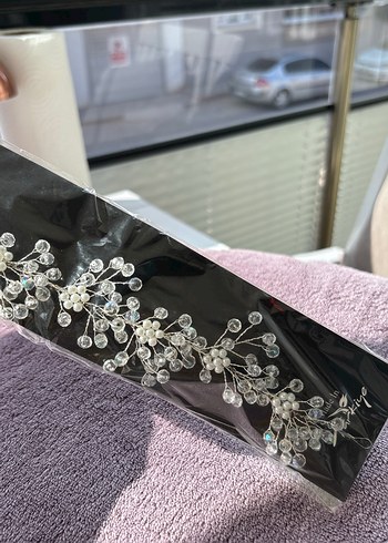 Payetli Gri Kadın Saç Aksesuarı - Görsel 4