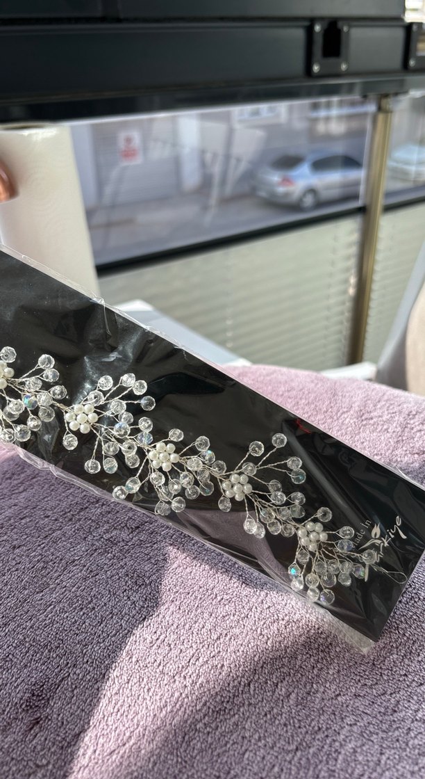 Payetli Gri Kadın Saç Aksesuarı - Görsel 4