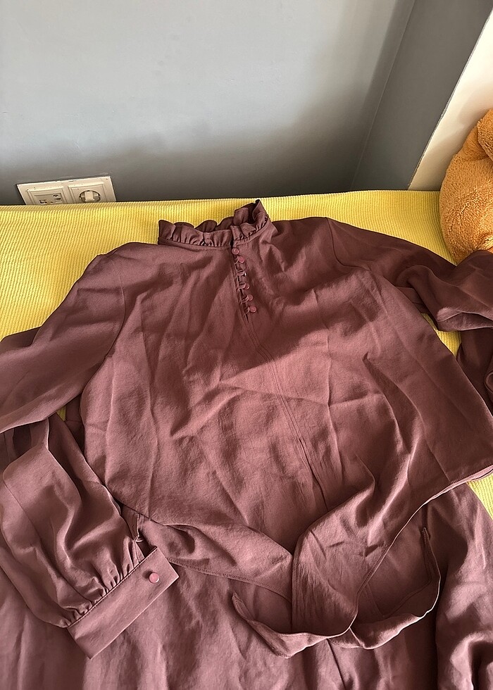 Açık kahve etekli takım - Görsel 2