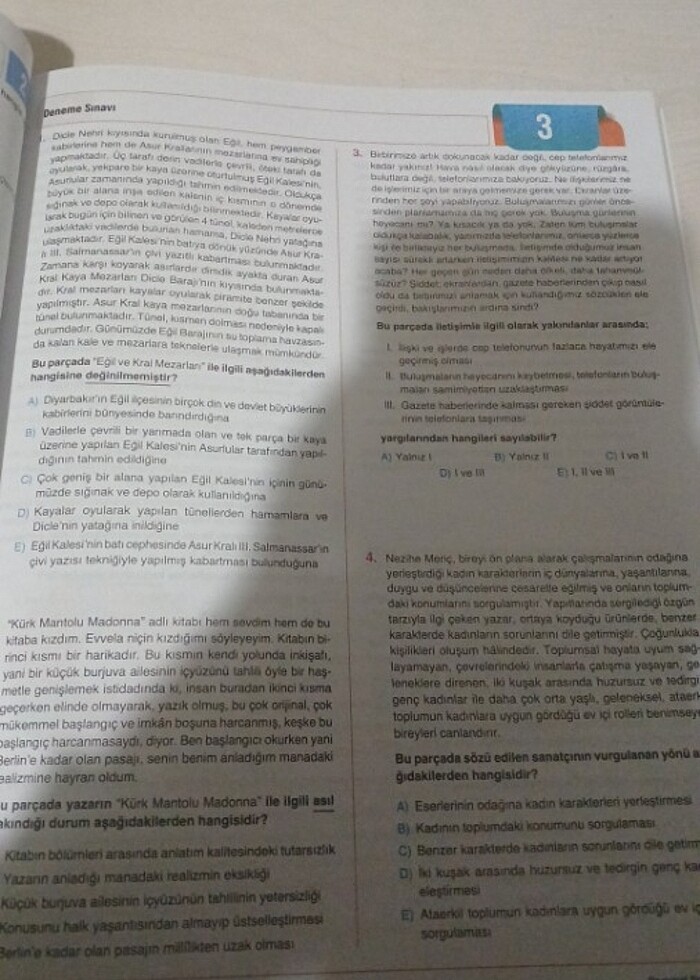 BİLFEN YAYINCILIK 25 PARAGRAF DENEMESİ  - Görsel 3