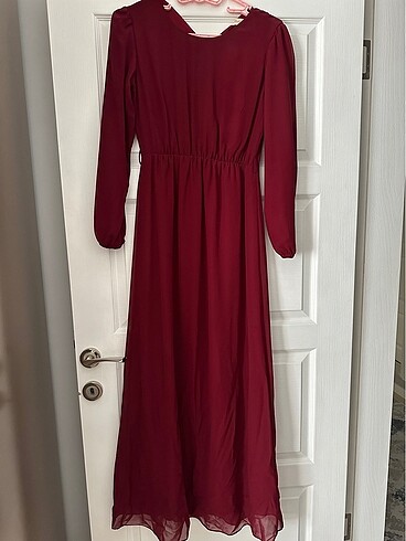 36 Beden bordo Renk Elbise