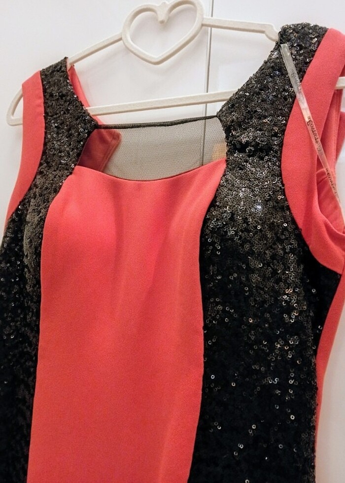 Siyah-Nar Çiçeği Kalem Elbise - Görsel 2