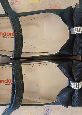 Kız Çocuk Siyah Cırtlı Babet Ayakkabı - Görsel 2