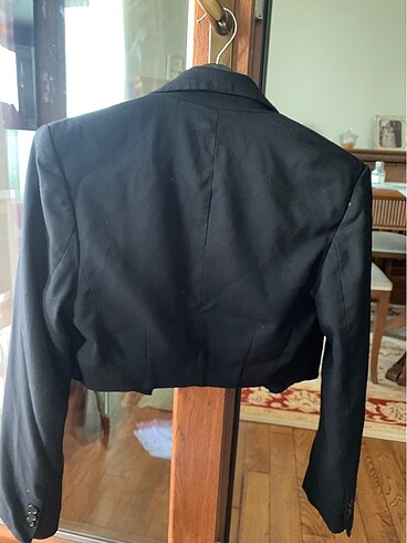 s Beden siyah Renk Bershka kısa blazer ceket