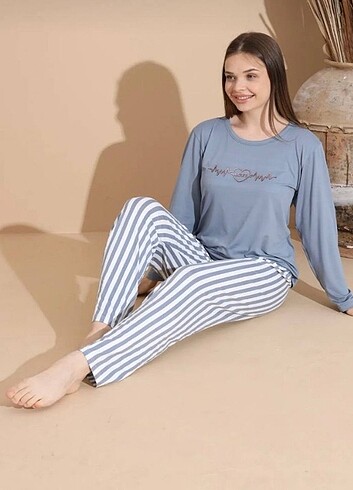 Diğer Kadın uzun kollu pijama takımı 