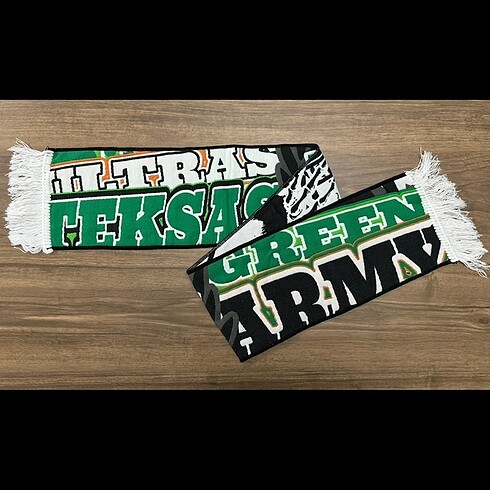 Bursaspor Teksas Ultras Green Army Özel Tasarım Taraftar Atkı