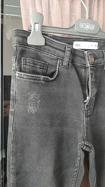 10 Yaş Beden gri Renk Kiz çocuk kot jean