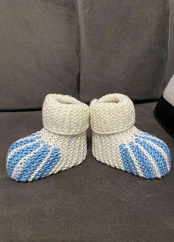 Bebek örgü patik çorap  - Görsel 5