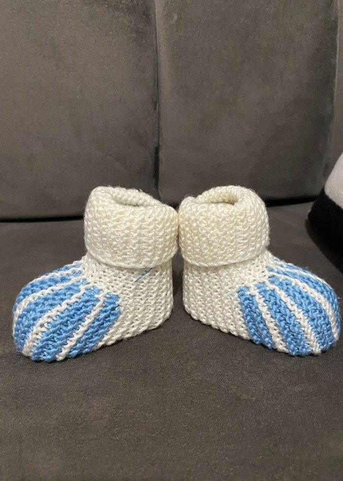 Bebek örgü patik çorap  - Görsel 5