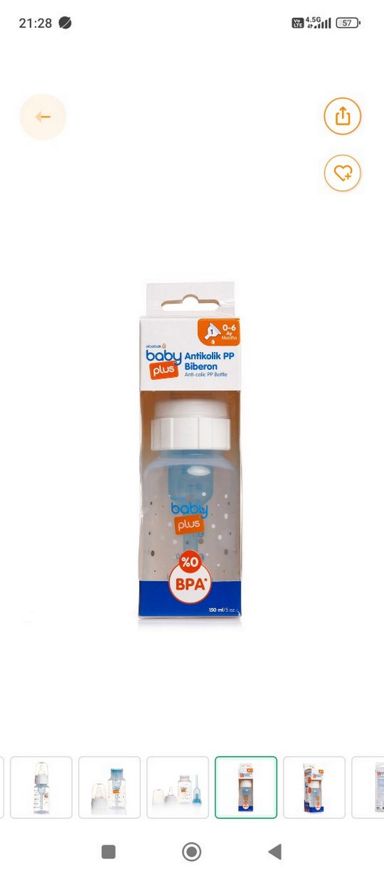 antikolik bebek Biberonu ve Temizleme Fırçası - Görsel 3