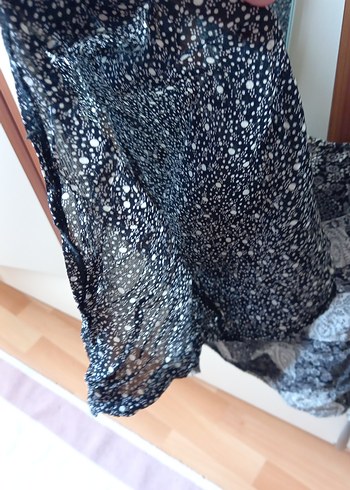 Bohem Gri Bağcıklı Straplez Bluz - Görsel 2