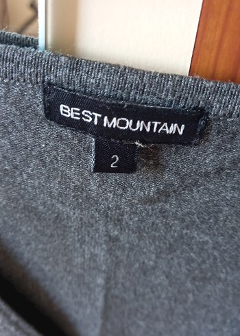 Gri V Yaka Triko Elbise - Görsel 2