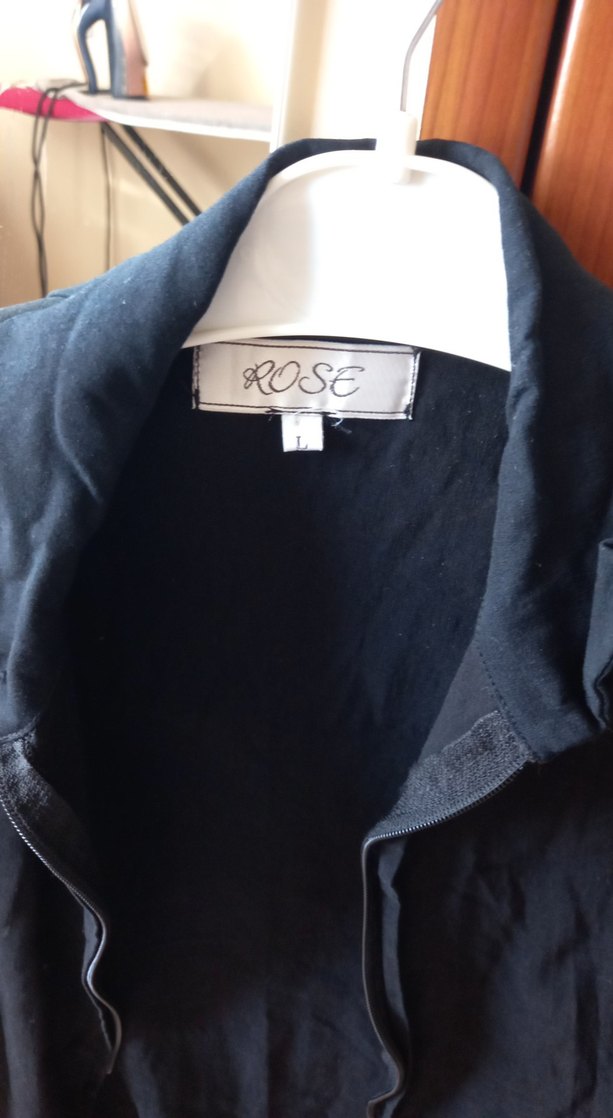 fermuarlı  Siyah Kadın Keten Gömlek - Görsel 2