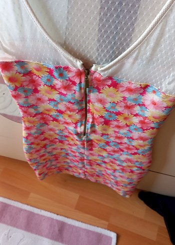 Çiçek Desenli Pastel elbise - Görsel 2