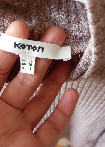 kahve rengiÖrgü Boğazlı Kadın Kazak - Görsel 2