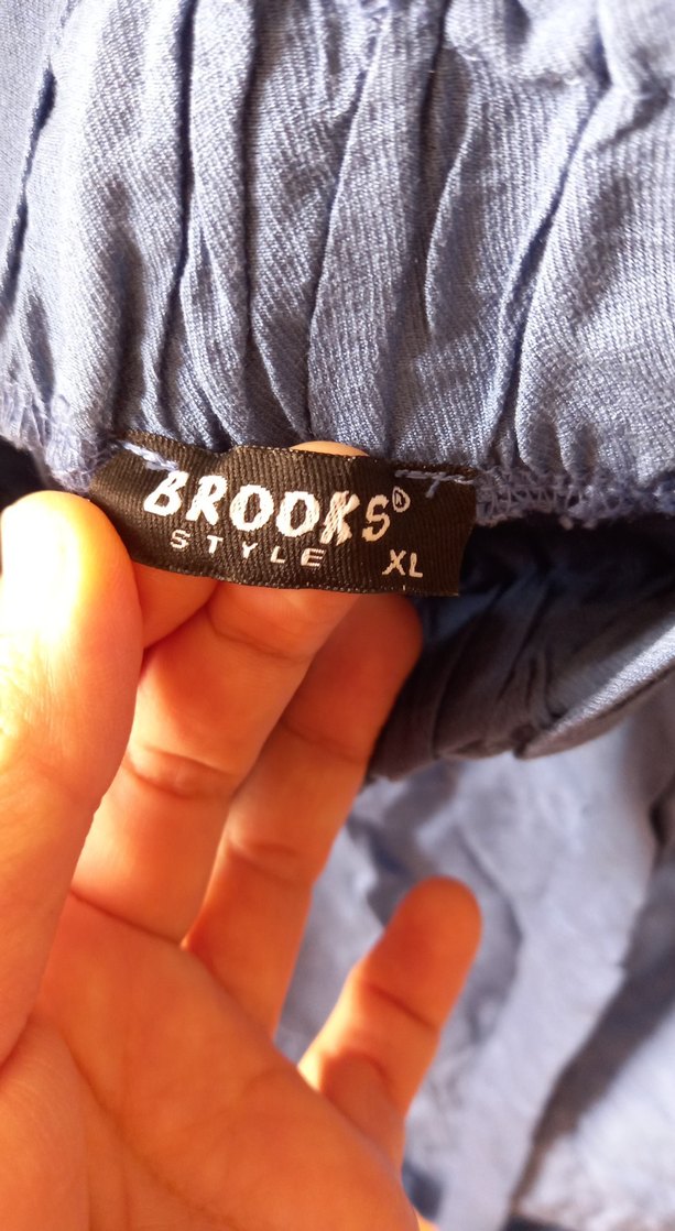 Mavi Keten Volanlı Mini Kadın şort - Görsel 2