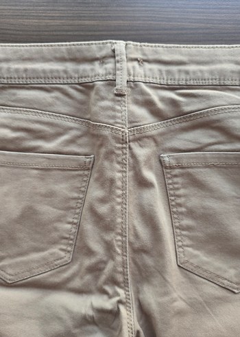 LC Waikiki Açık kahverengi Keten Düğmeli Kadın Pantolon