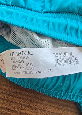 s Beden turkuaz Renk LCW Yeşil renk Erkek Mini Yüzme Şortu