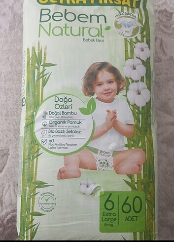 6 Beden: 16+ kg Beden Bebek bezi