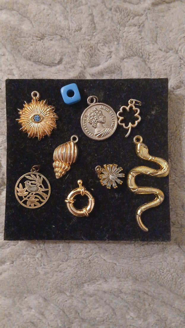 Kadınlar için Altın Renkli Boncuklu Charm Seti - Görsel 2