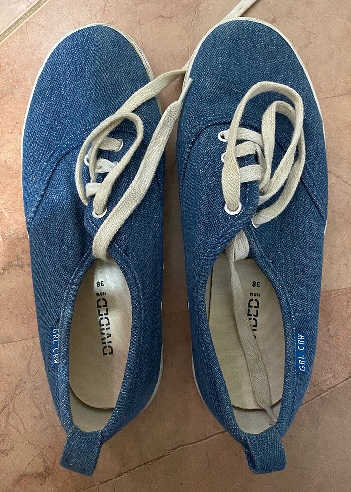 H&M marka denim canvas ayakkabı - Görsel 2