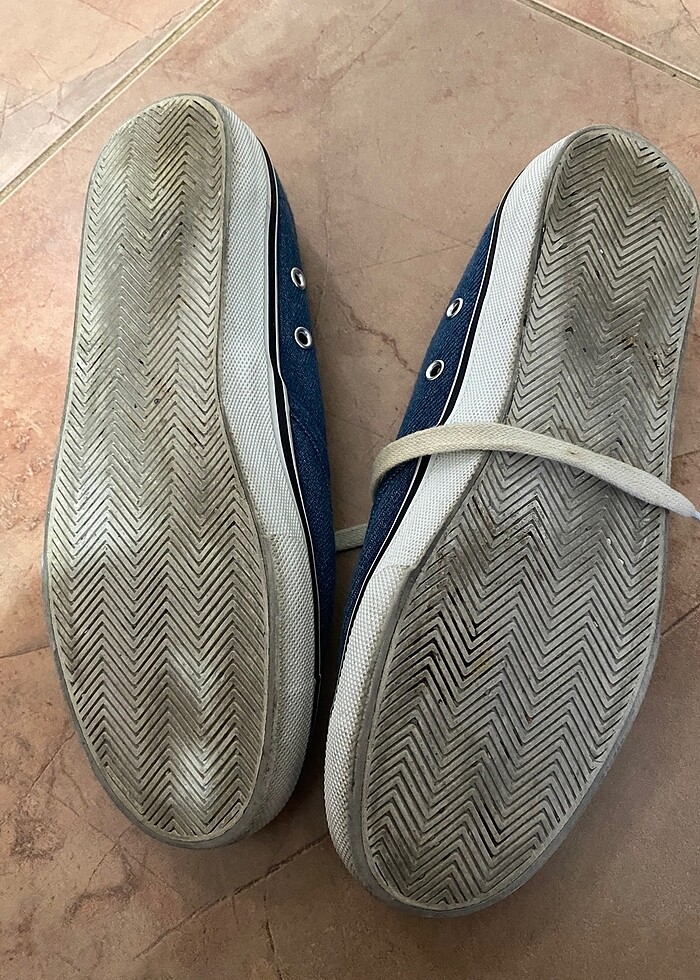 H&M marka denim canvas ayakkabı - Görsel 4