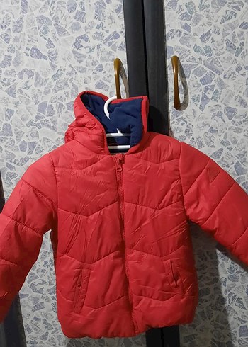 Kırmızı Fermuarlı Erkek Çocuk Mont - Görsel 2