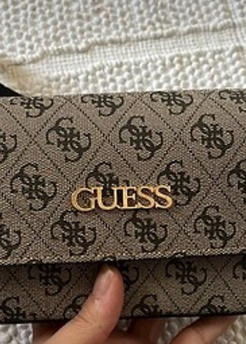 Guess Kahverengi Baskılı Deri Kadın Çanta - Görsel 6