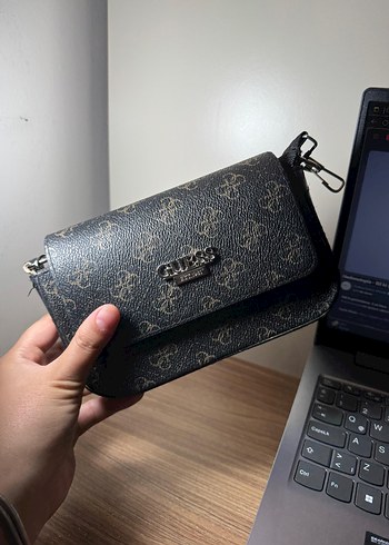 Guess Kahverengi Baskılı Deri Kadın Çanta - Görsel 4