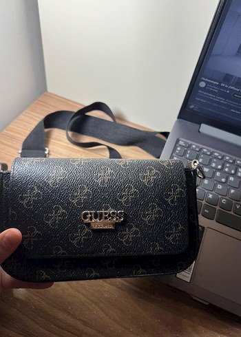 Guess Kahverengi Baskılı Deri Kadın Çanta - Görsel 3