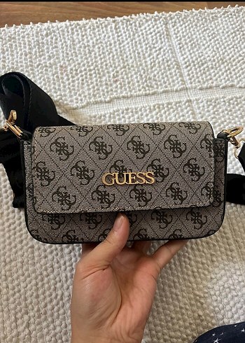 Guess Kahverengi Baskılı Deri Kadın Çanta - Görsel 9