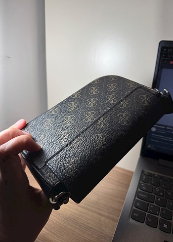 Guess Kahverengi Baskılı Deri Kadın Çanta - Görsel 5