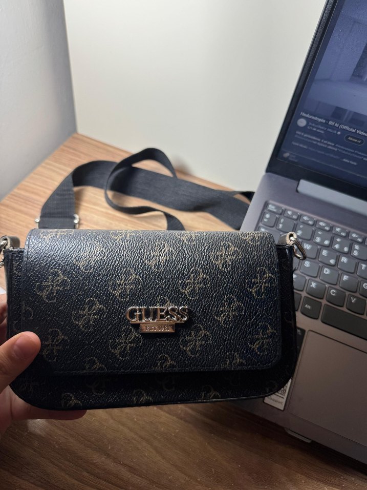 Guess Kahverengi Baskılı Deri Kadın Çanta - Görsel 3