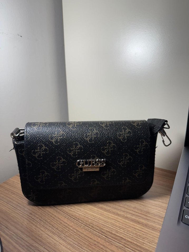 Guess Kahverengi Baskılı Deri Kadın Çanta - Görsel 2