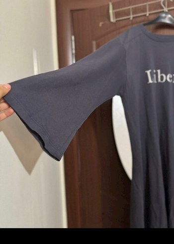 Gri Uzun Keten Elbise, Uzun Kollu, Salaş - Görsel 3