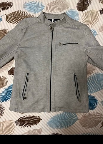 Gri Fermuarlı Erkek Günlük Ceket - Görsel 3